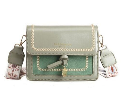 Messenger Bag Transparent PVC Purse Crossbody Chain Shoulder Bag Flap Green Red