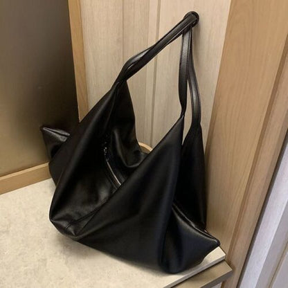Patchwork Shoulder Bags Soft Leather Handbags Large Hobo Tote Purse 66*1*30 CM