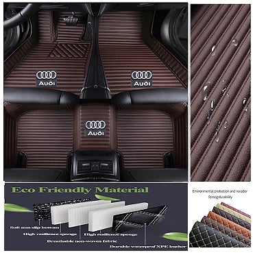 For Audi All Models Car Floor Mats Luxury Custom Waterproof Carpets Cargo Liners