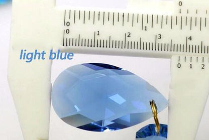 10PCS 38MM Colorful Teardrop Glass Chandelier Crystal Prisms Wedding Decoration