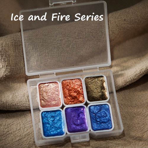 Watercolor Paints Metallic Pearlescent Solid Handmade Fine Art Painting Supplies