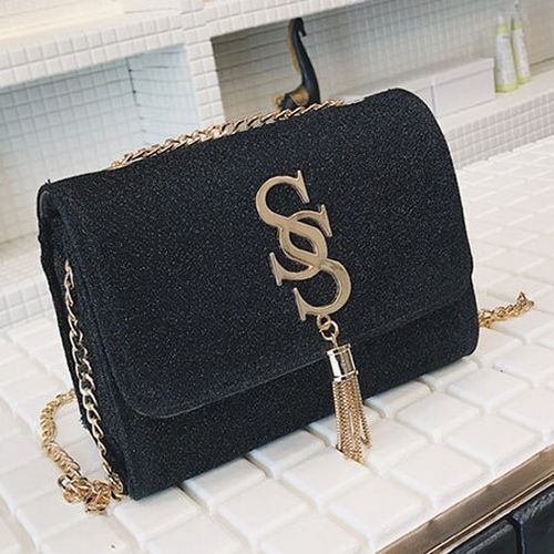 Luxury Small Sequin Flap Crossbody Bag Fashion Chain Handbag Purse Messenger Bag