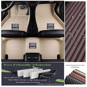 For Audi All Models Car Floor Mats Luxury Custom Waterproof Carpets Cargo Liners