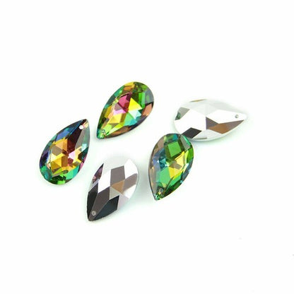 Colored Lighting Teardrop Crystal Glass Prism Chandelier Spare Parts Accessories