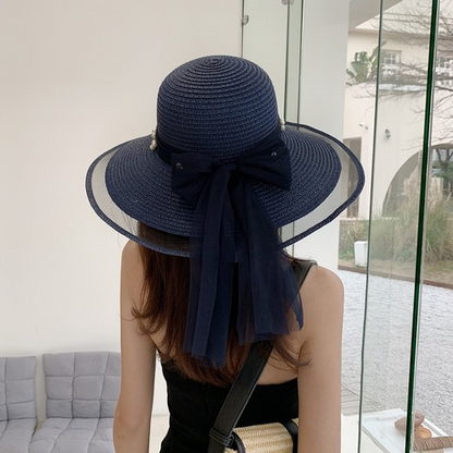 Foldable Wide Brim Floppy Girls Straw Hat Sun Hat Beach Summer Hat Protect Cap