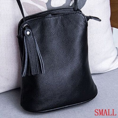 Genuine Leather Tassel Crossbody Bag Small Shoulder Purse Money Messenger Bags