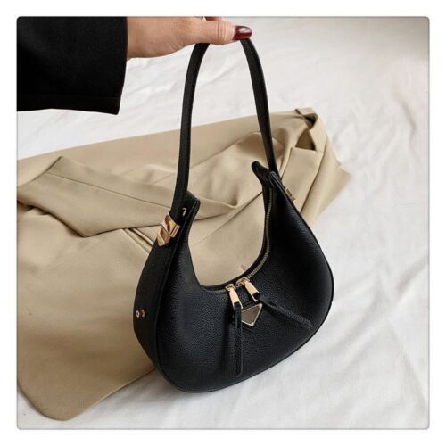 Bag Fashion Vintage Handbag Texture Lychee Crescent Bags Underarm Handbags Purse