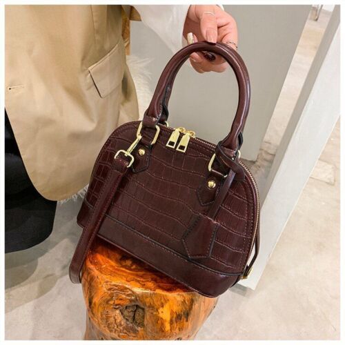Pattern Tote Shell Bag Synthetic Leather Handbag Vintage Shoulder Bag 23*11*17cm