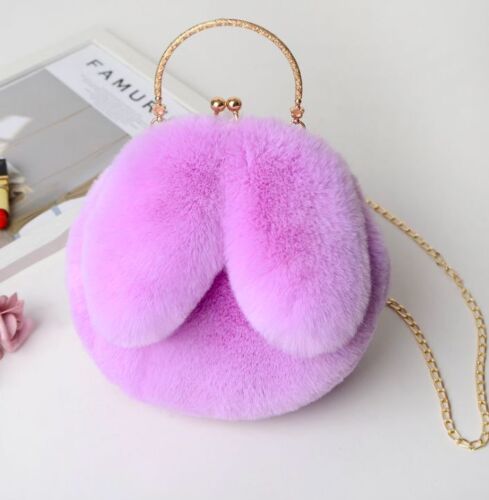 Clip Shoulder Bag Faux Clutch Purse Handbag Soft Plush Messenger Bags 20*18*8 CM