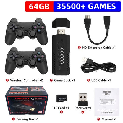 X2 PRO Video Game Console Retro TV Stick 64,128,256G 4K Wireless Controller PLAY