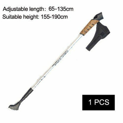 2Pcs Hiking Walking Sticks Trekking Poles Nordic Walking Aluminum Camping Hiking