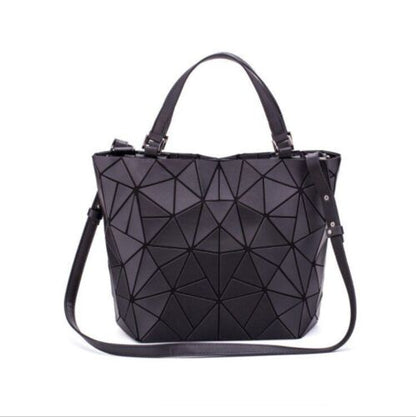Hologram Bag Frosted Matte Crossbody Bag Bucket Purse Geometric Shoulder Handbag