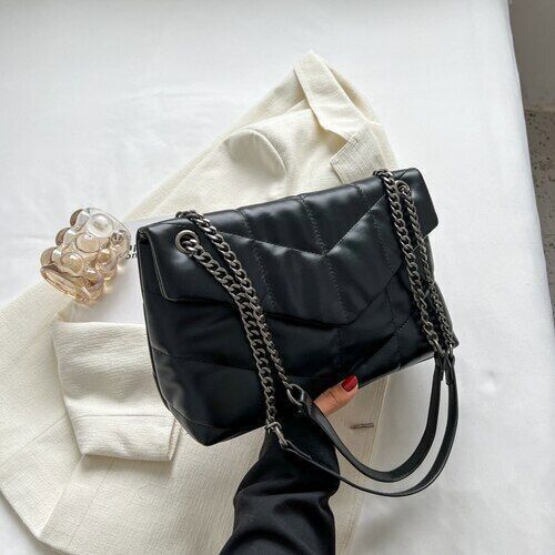 Winter Main Vintage PU Leather Chain Crossbody Bags Ladies Totes Shopping Bag