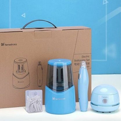 Electric Pencil Sharpener Adjustable Hand Crank Mechanical Knife Holder Station