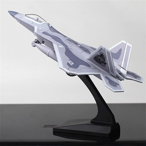 1:100 Aviation Aircraft Model F-22 Alloy Fighter Aircraft Sound Light Military
