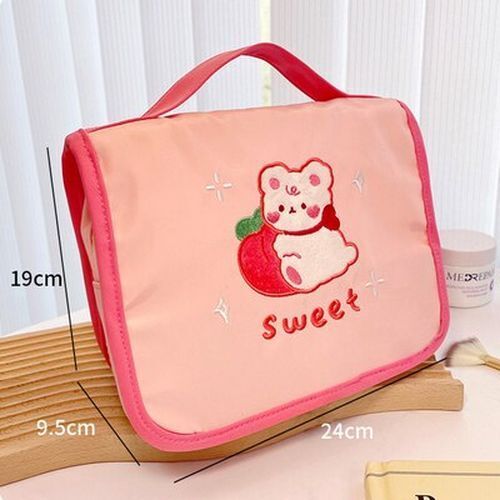 Portable Cosmetic Bag Large Travel Makeup Bags Toiletries Organizer Bathroom Bag