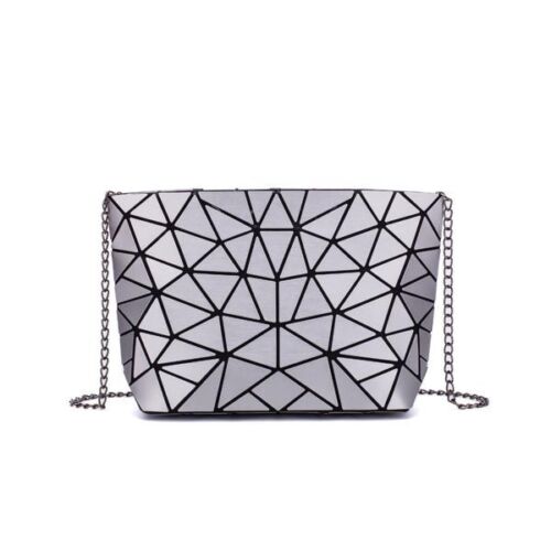 Chain Shoulder Bag Geometric Messenger Plain Folding Crossbody Purse Clutch Bag