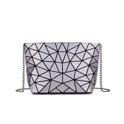 Chain Shoulder Bag Geometric Messenger Plain Folding Crossbody Purse Clutch Bag