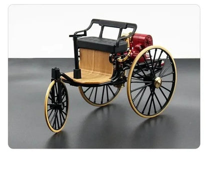 1:12 1886 Mercedes-Benz Patent Motor Alloy Classic Car Tricycle Model Toy Hobby