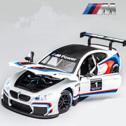 1:24 BMW M4 GT3 Diecast Model Car Track Racing Toy Vehicle Sound Light Kids Gift
