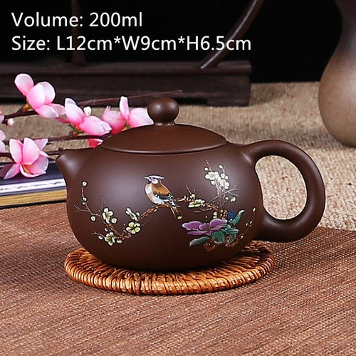 Chinese Yixing Zisha Purple Clay Tea Pot Handpainted Cup Teteras Kungfu Pot New