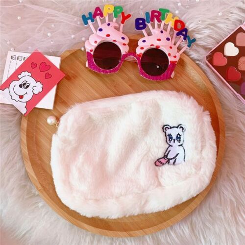 Plush Cosmetic Bag Student Large Storage Bag Travel Makeup Pouch Holder 16*24 CM