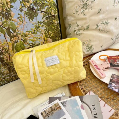 Flower Cloth Makeup Bag Cosmetic Organizer Storage Handbag Box Shape Toiletry