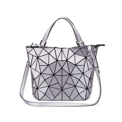 Luminous Big Bag Holographic Reflective Geometric Shoulder Bags Handbags Zipper
