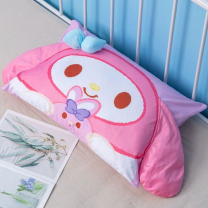 Kuromi My Melody Cinnamoroll Hello Kitty Bed Pillow Case Cover Soft Pillowcase
