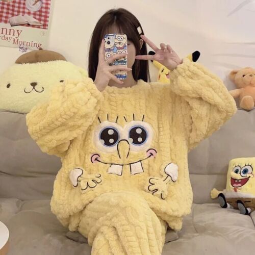 Sanrio Kuromi Cinnamoroll My Melody Anime Coral Velvet Pajamas Home Clothing Set
