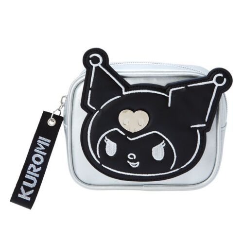 Kuromi Black Embroidered Messenger Bag Shoulder Bag Pu Leather Clutch Coin Purse