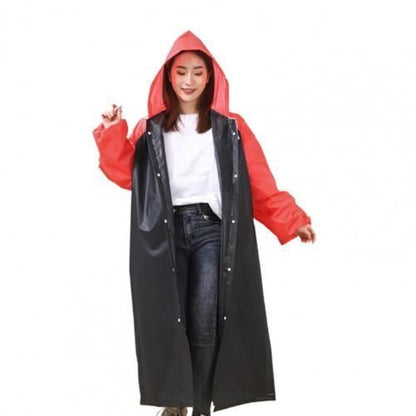 Women Hooded Raincoats Nylon Long Men Outdoor Travel Fishing Waterproof Rainwear
