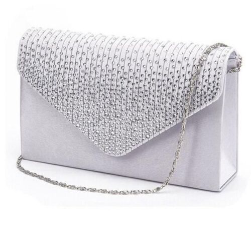 Shoulder Bag Masonry Ladies Satin Clutch Shiny Handbag Wedding Bag Fashion Women