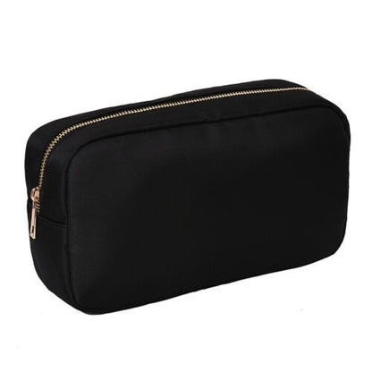 Waterproof Nylon Bag Cosmetic Bag Solid Color Makeup Bag Travel Beauty Organizer