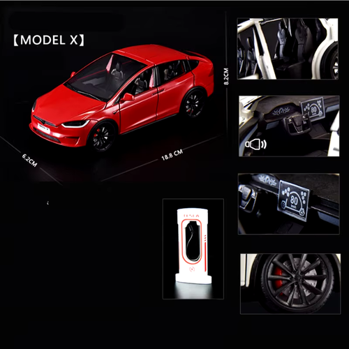1:24 Model 3 Model Y X Alloy Car Model Diecast Metal Toy Vehicles Car Model Simu