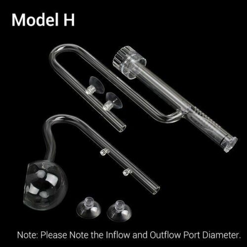 Skimmer Glass Lily Pipe Spin Surface Inflow Outflow 13/17mm Aquarium Water Tank
