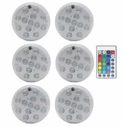 Swimming Pool Light 13 LED RGB Submersible Magnet Suction Cup Underwater Night