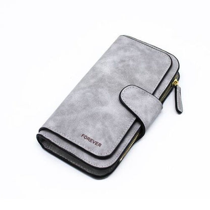 Synthetic Leather Wallet Zipper Long Card Holder Coin Purse Bag 19*10*2.5cm Pink