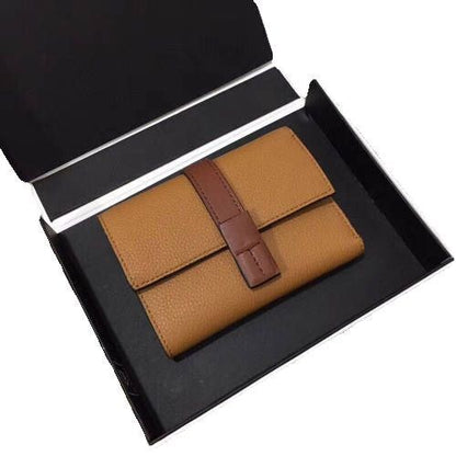 Short Wallet Contras Colors Zipper Wallet Multi-card Coin Purse 3-fold Polyester