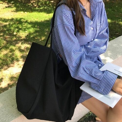 Women Canvas Tote Shoulder Bag Ladies Large Capacity Durable Shopping Handbag#h