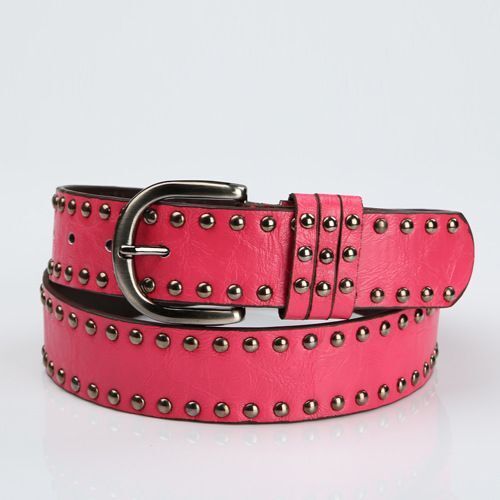 Women's Belt PU Leather Alloy Pin Buckle Fashion Punk Style All-Match Waistbands