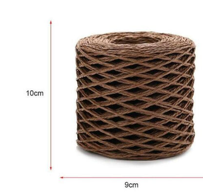 200M 2mm Raffia Paper Cord StrawRope Yarn DIY Crochet Summer Beach Hat Bag Craft