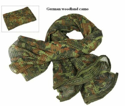 190*90 cm Cotton Scarf Mesh Sniper Airsoft Face Mask Camping Bandana Camouflage