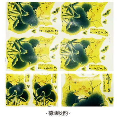 Ceramic Decal Pottery Art Clay Transfer Yellow Flower Paper Overglaze Underglaze