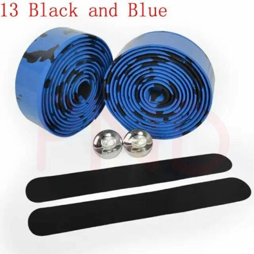 Bike Handlebar Tape Road Bicycle Camouflage Cycling Handle Cork Wrap Bar Plugs