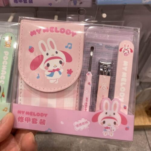 Kuromi My Melody Cinnamoroll Pochacco Portable Nail Clipper Ear Scoop Set