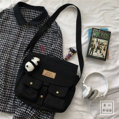 Women's Canvas Bag Department Messenger Bag Female Students Shoulder Bags 1 PC