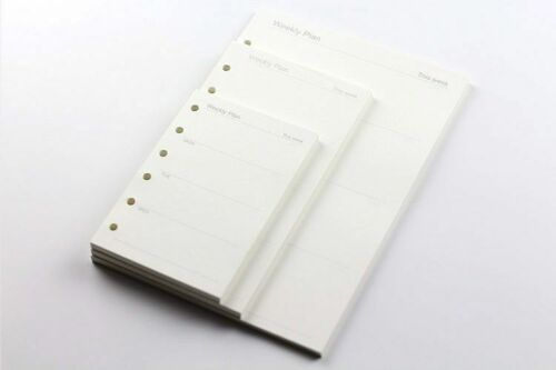 Notebook A5 A6 A7 Loose Leaf Refill Spiral Bind Planner Inner Page Inside Paper