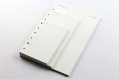 Notebook A5 A6 A7 Loose Leaf Refill Spiral Bind Planner Inner Page Inside Paper