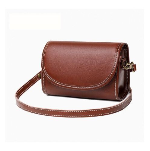 Vintage Sling Purse Genuine Leather Handbag Shoulder Messenger Bags 14*18*9 CM